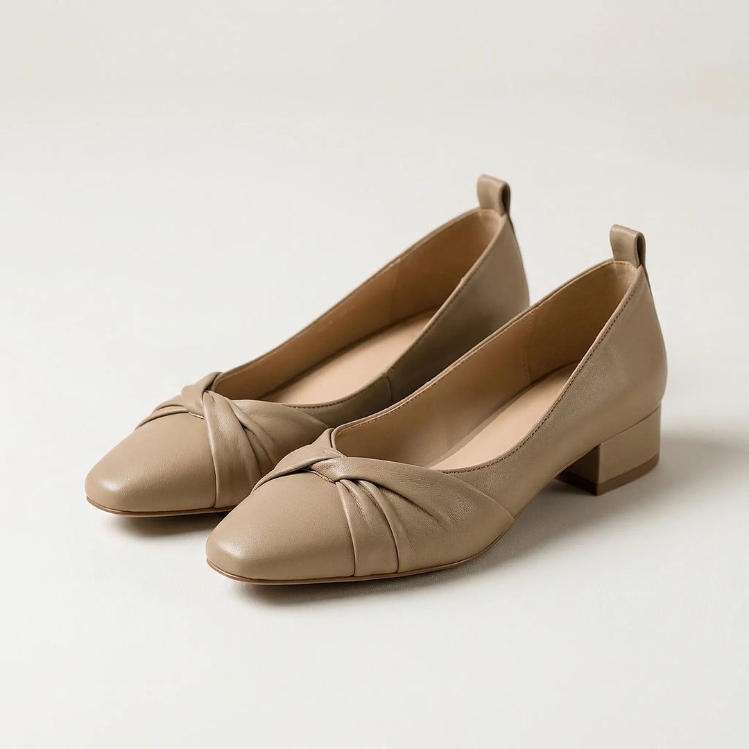 Pointella - Pointed-Toe Low Block Heel Shoe