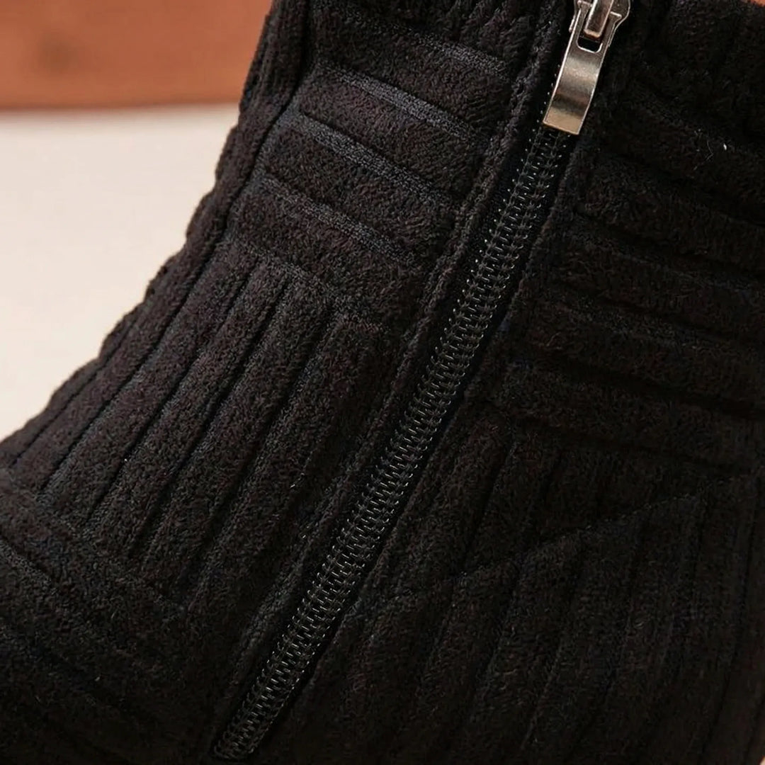 Pointrex - Pointed Toe Block Heel Ankle Boot