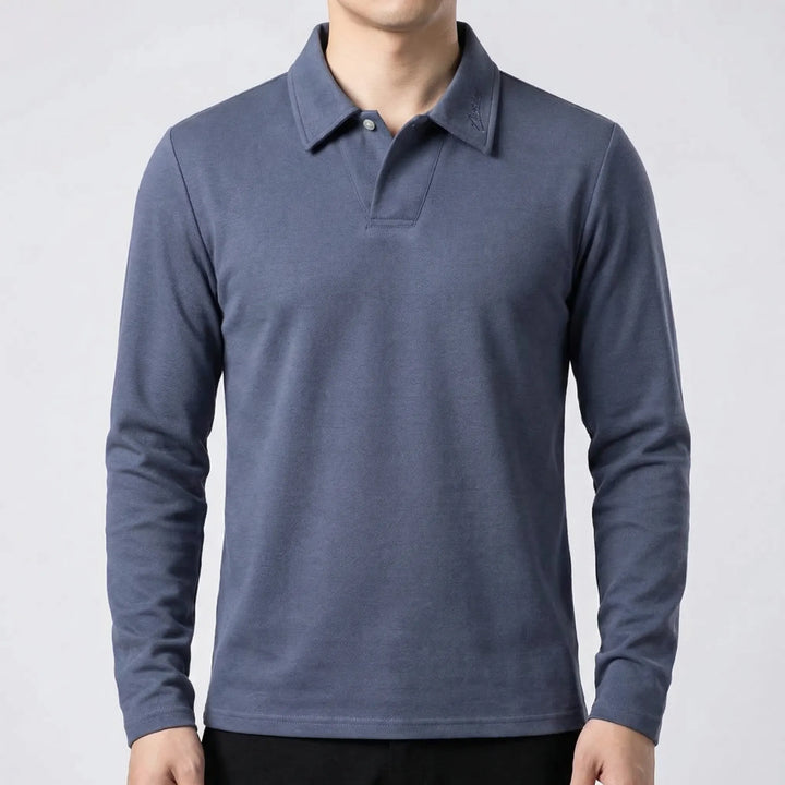 Polenzo - Long Sleeve Polo Collar Sweater