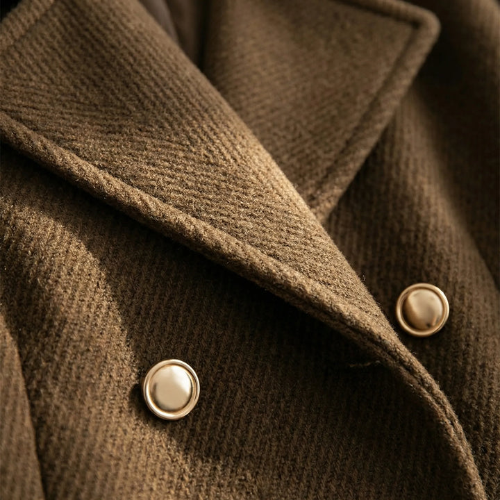 Polshara - Double-Breasted Midi-Length Coat