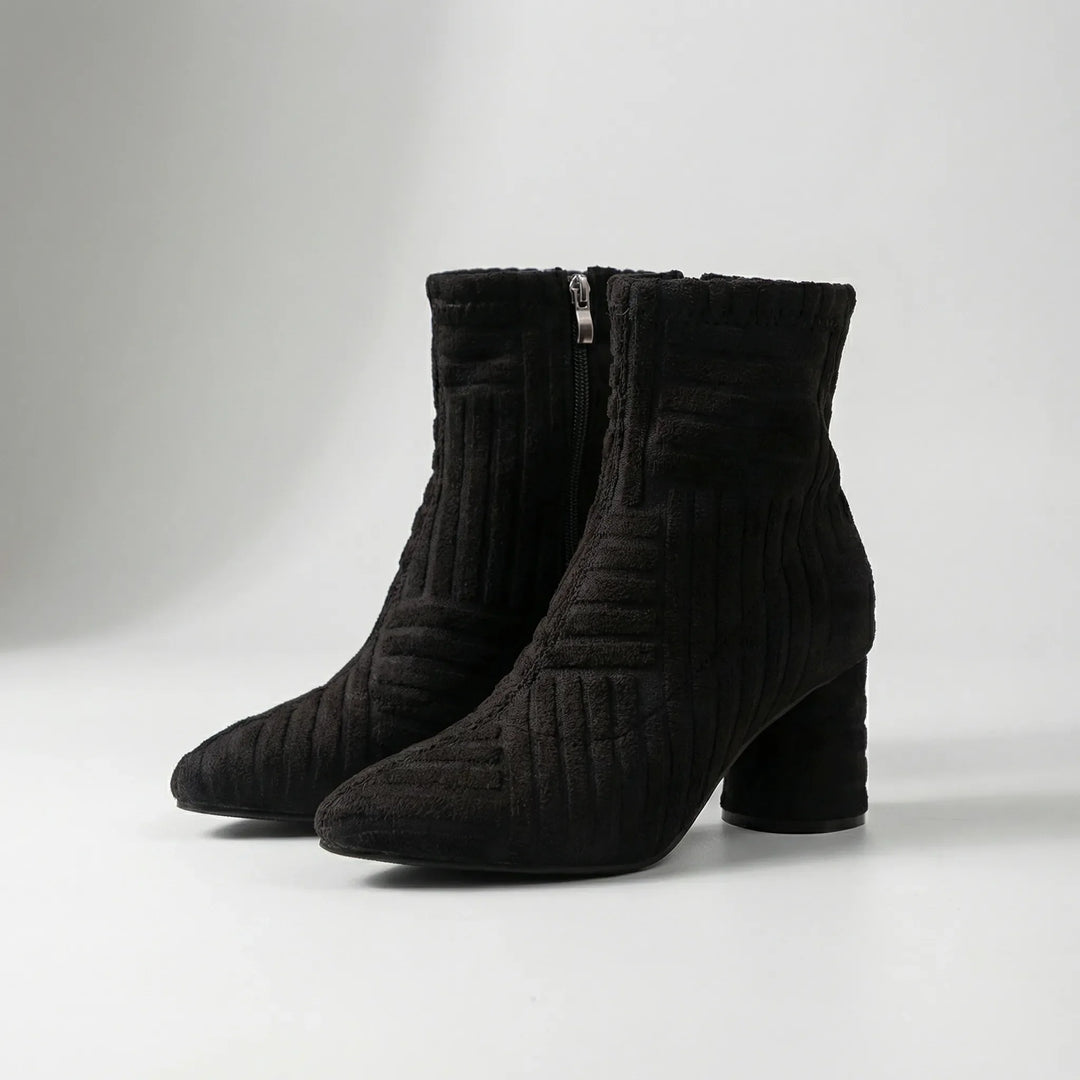 Poyntex - Pointed Toe Block Heel Ankle Boot