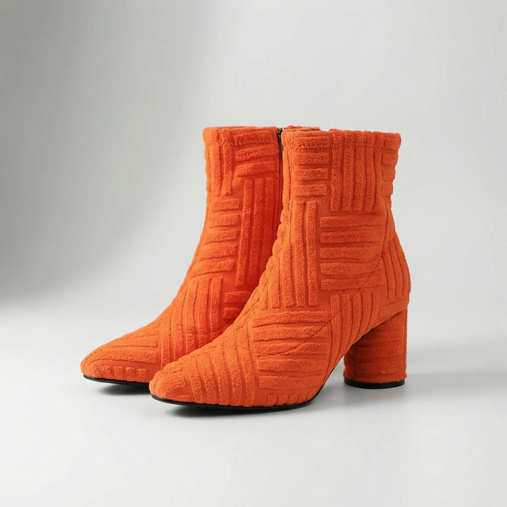 Poyntex - Pointed Toe Block Heel Ankle Boot