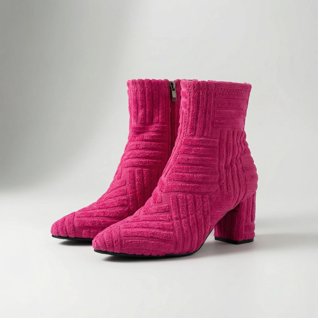 Poyntex - Pointed Toe Block Heel Ankle Boot