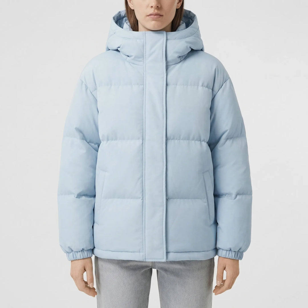 Puffora - Hooded Puffer Jacket With Full-Front Zipper