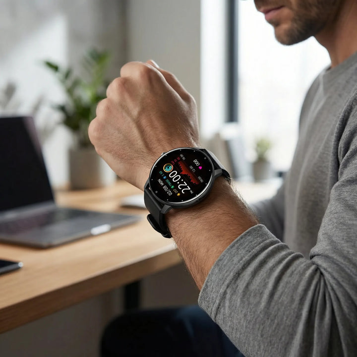 Pulsavo - Round-Face Multifunctional Smart Watch