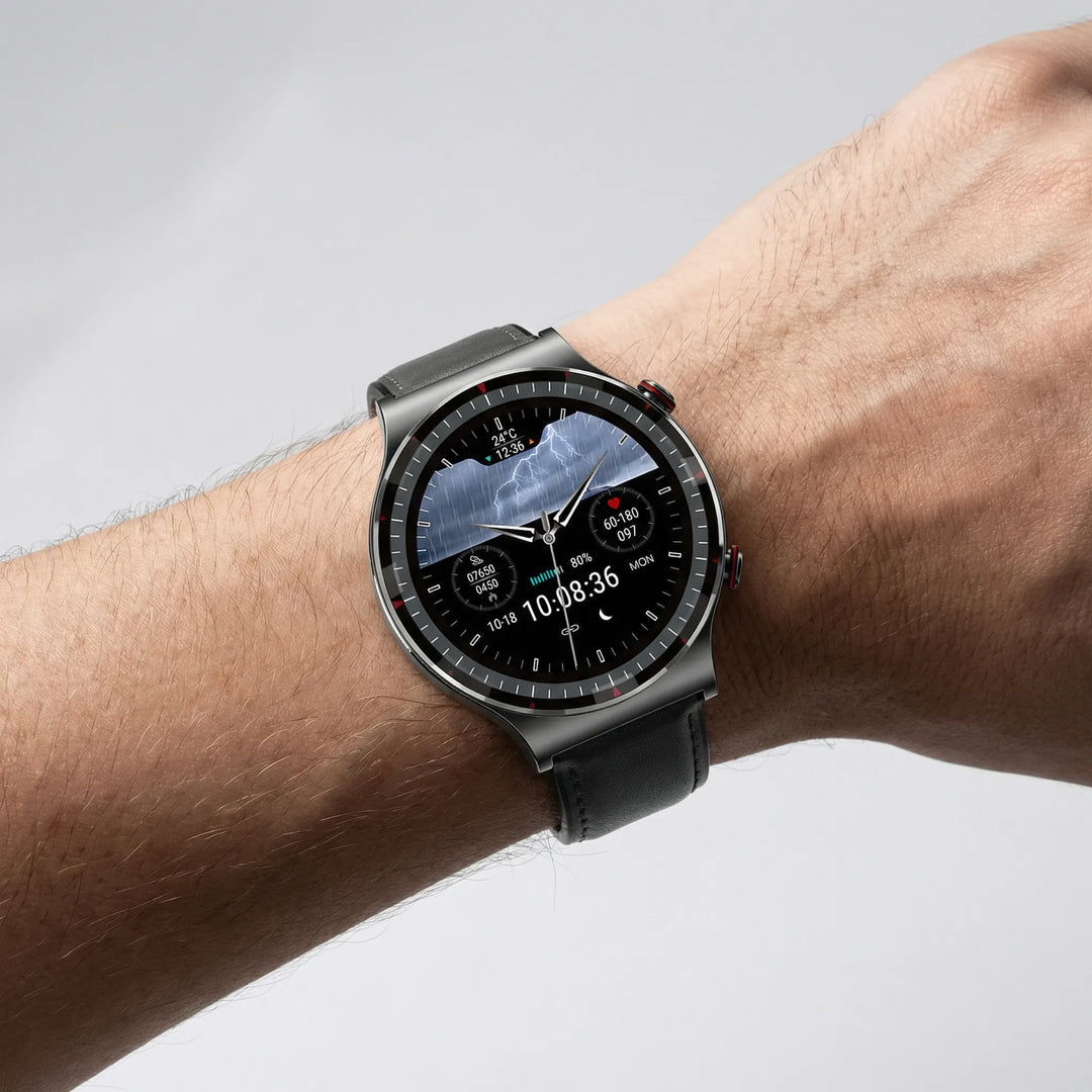 Pulsevex - Round-Face Full-Touch Smartwatch