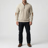 Kvart-zip Ribbad Stickad Pullover