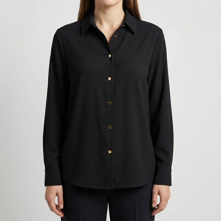 Quiltonelle - Quilted Button-Down Long Sleeve Shirt