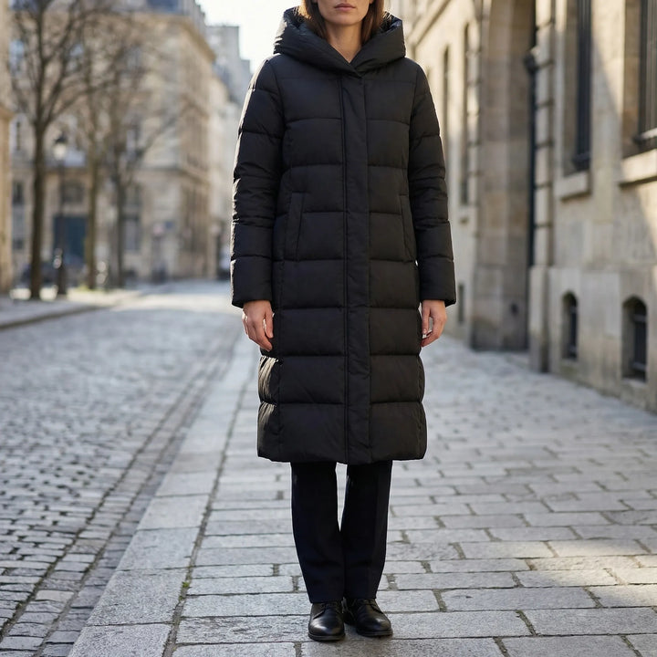 Quiltova - Quilted Long Puffer Coat Women