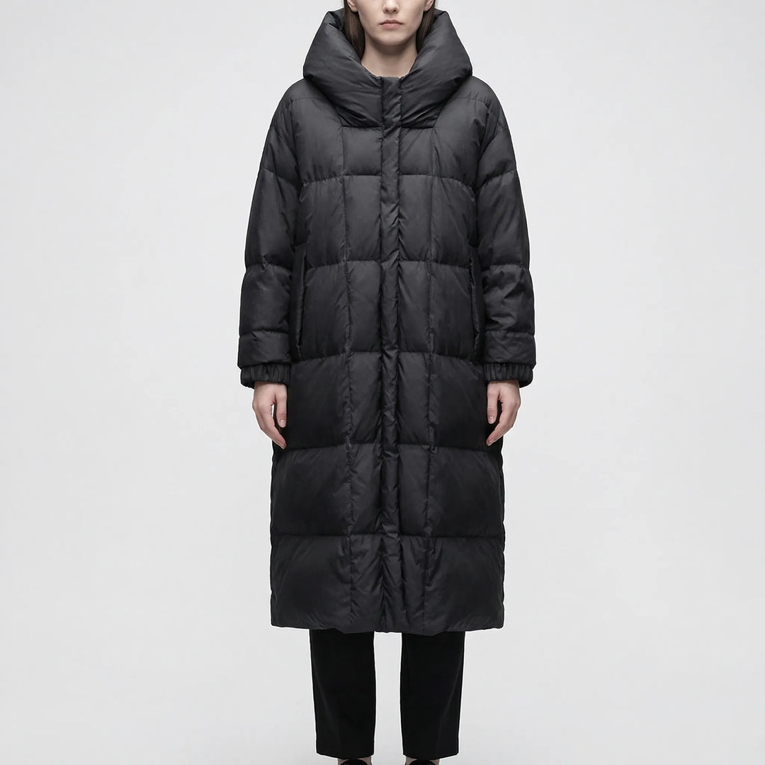 Quiltova - Quilted Long Puffer Coat Women