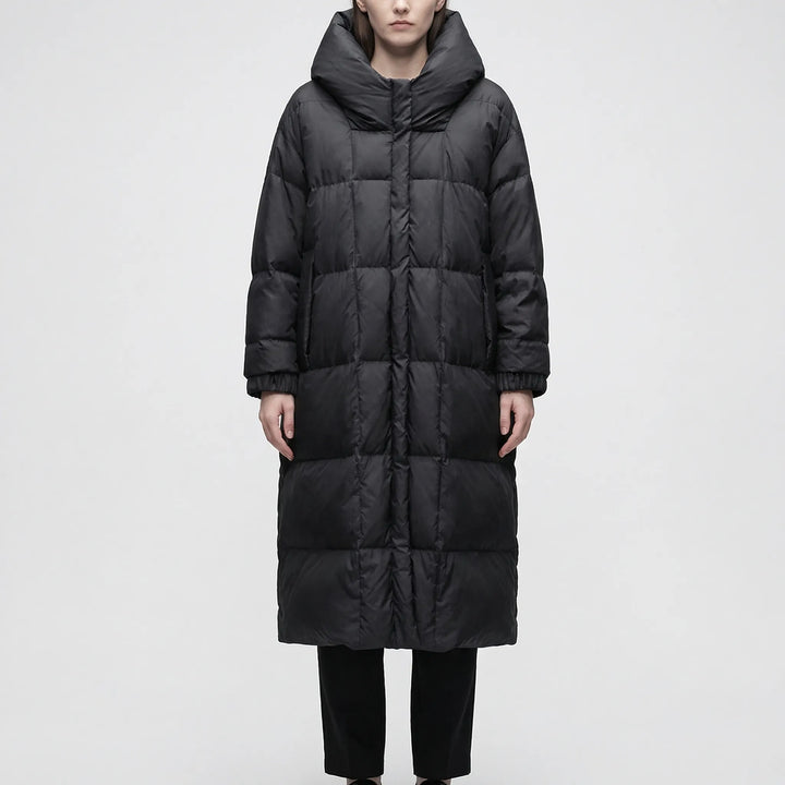 Quiltova - Quilted Long Puffer Coat Women