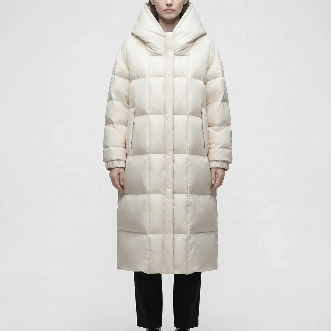 Quiltova - Quilted Long Puffer Coat Women