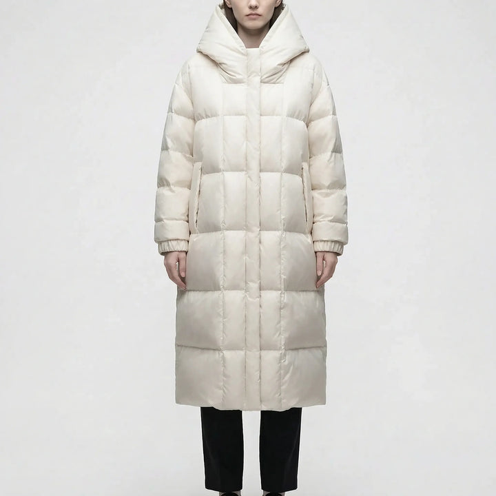 Quiltova - Quilted Long Puffer Coat Women