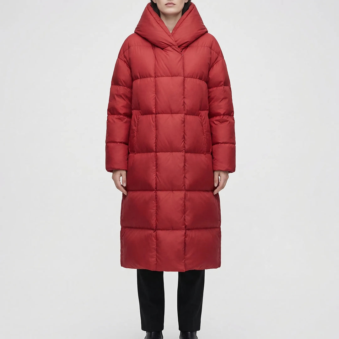 Quiltova - Quilted Long Puffer Coat Women