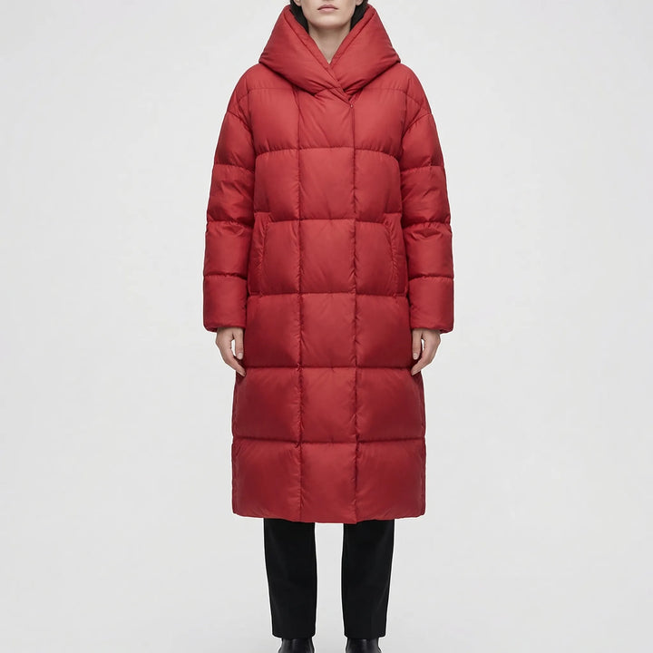 Quiltova - Quilted Long Puffer Coat Women