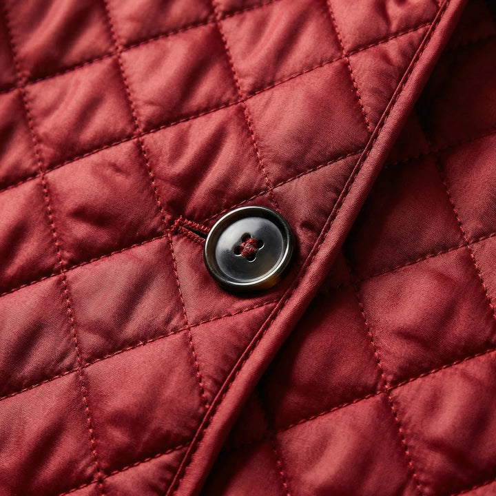 Quilvera - Diamond-Quilted Button-Up Jacket