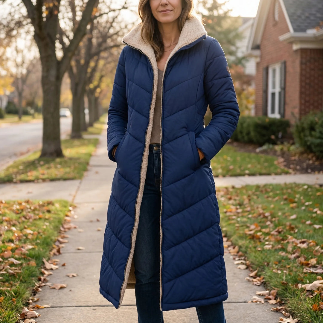 Quilvorа - Full-Length Hooded Quilted Coat