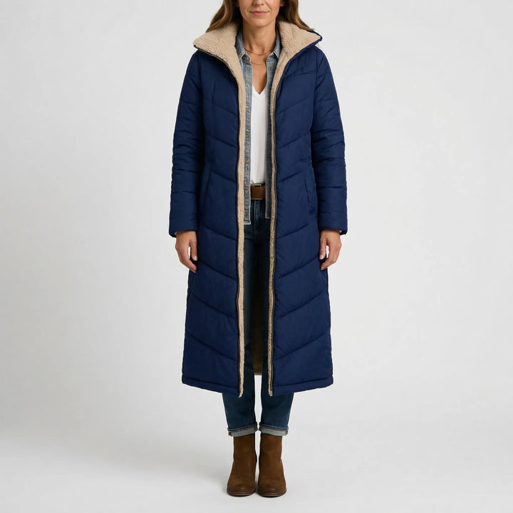 Quilvorа - Full-Length Hooded Quilted Coat
