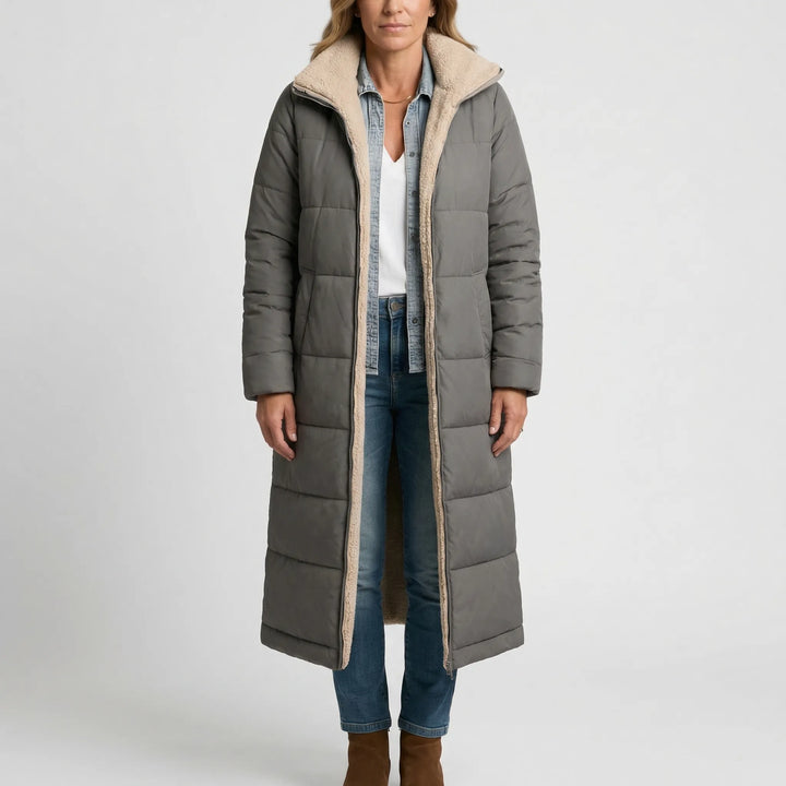 Quilvorа - Full-Length Hooded Quilted Coat