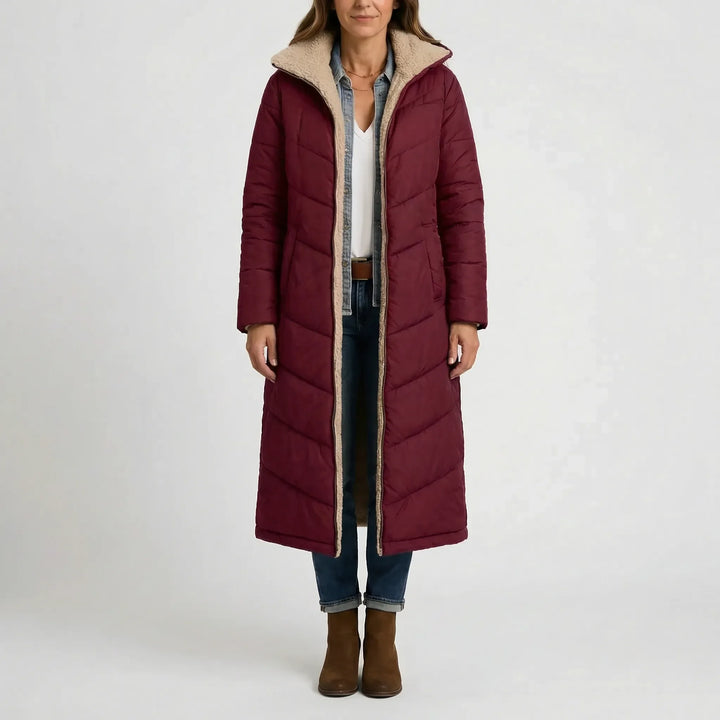 Quilvorа - Full-Length Hooded Quilted Coat