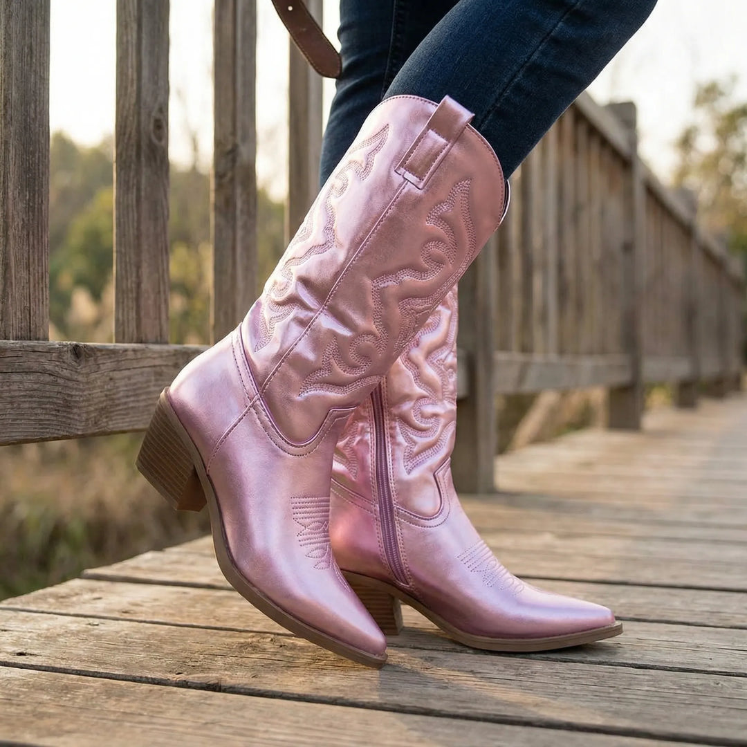 Ranchella - Pointed Toe Western Knee Boot
