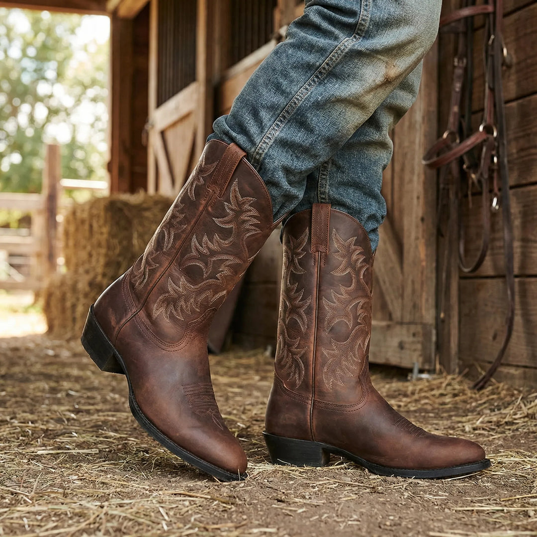 Rangelon - Pull-On Western Cowboy Boot
