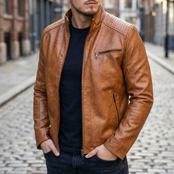 Ravekko - Classic Fit Moto-Style Jacket