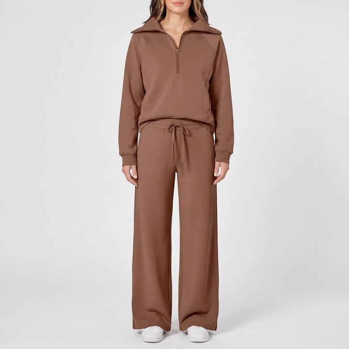 Relaxo - Coordinated Wide-Leg 2-Piece Set