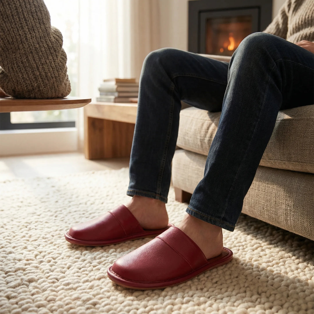 Restilo - Slip-On Indoor Leather Slipper