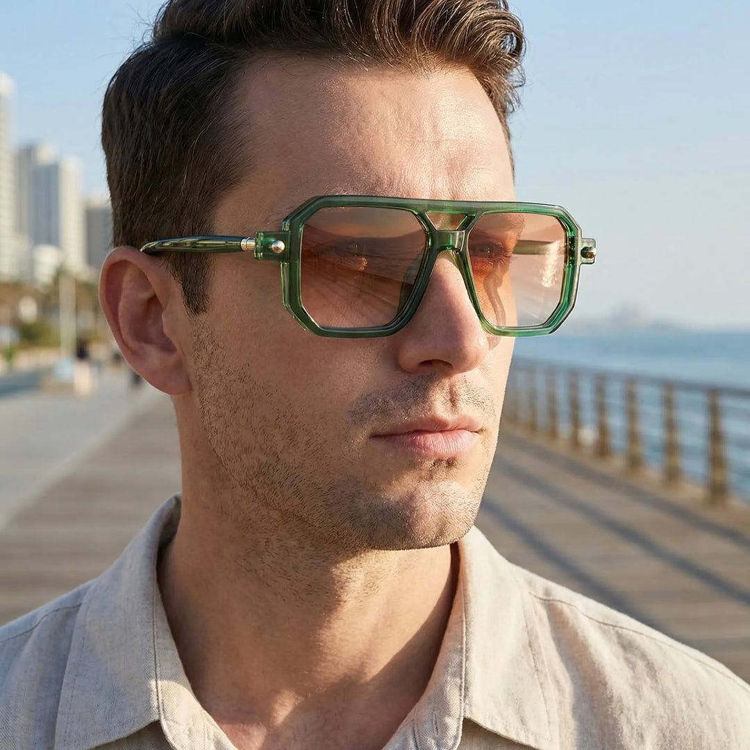 Retravex - Vintage Square Aviator Sunglasses