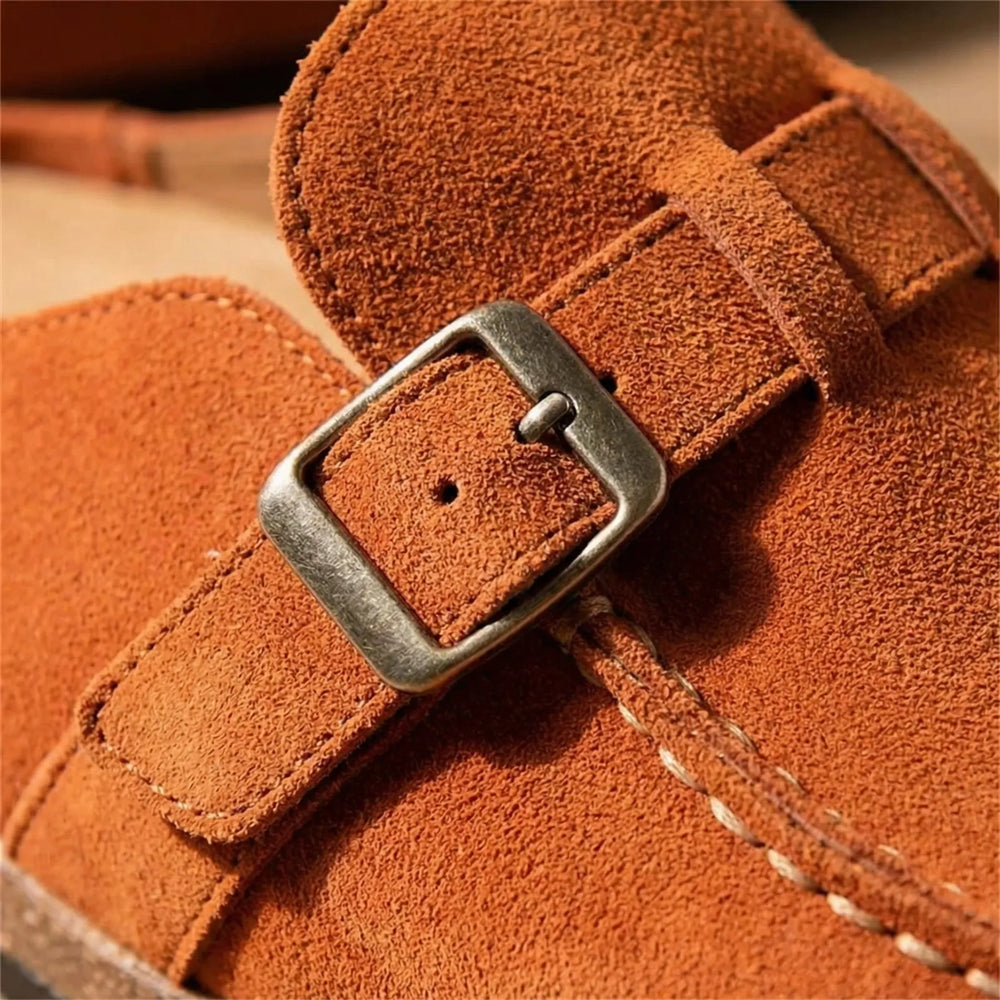 Retrolace - Retro Buckle Slip-On Mule Flat
