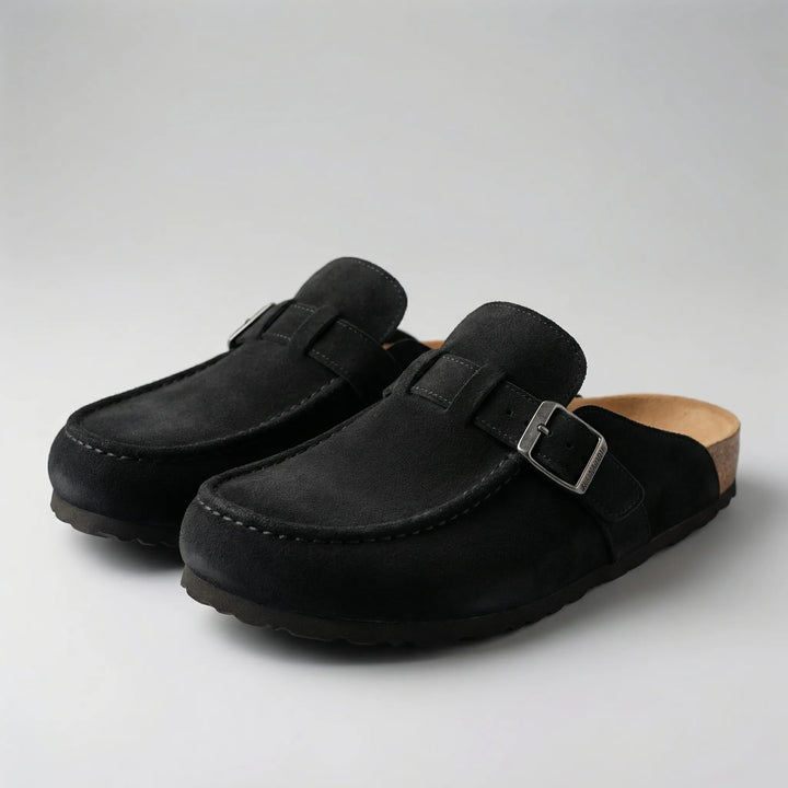 Retrolace - Retro Buckle Slip-On Mule Flat