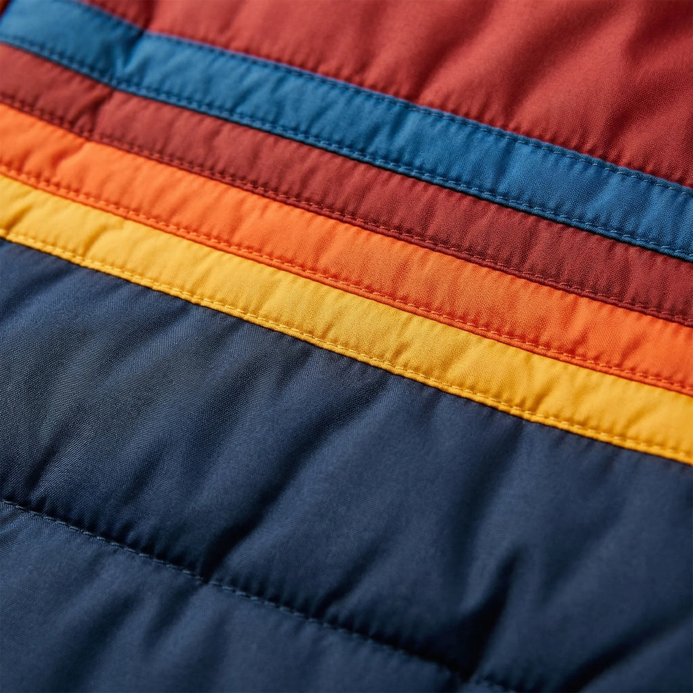 Retrova - Hooded Retro Striped Puffer Jacket
