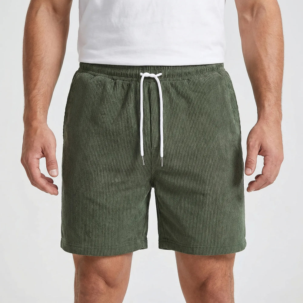 Ribvelo - Ribbed Texture Casual Men's Shorts
