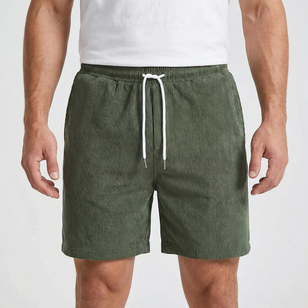 Ribvelo - Ribbed Texture Casual Men's Shorts