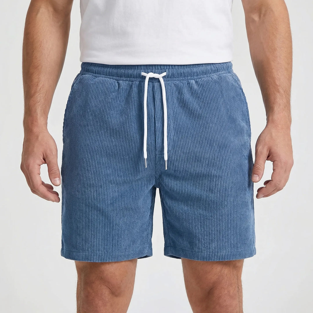 Ribvelo - Ribbed Texture Casual Men's Shorts