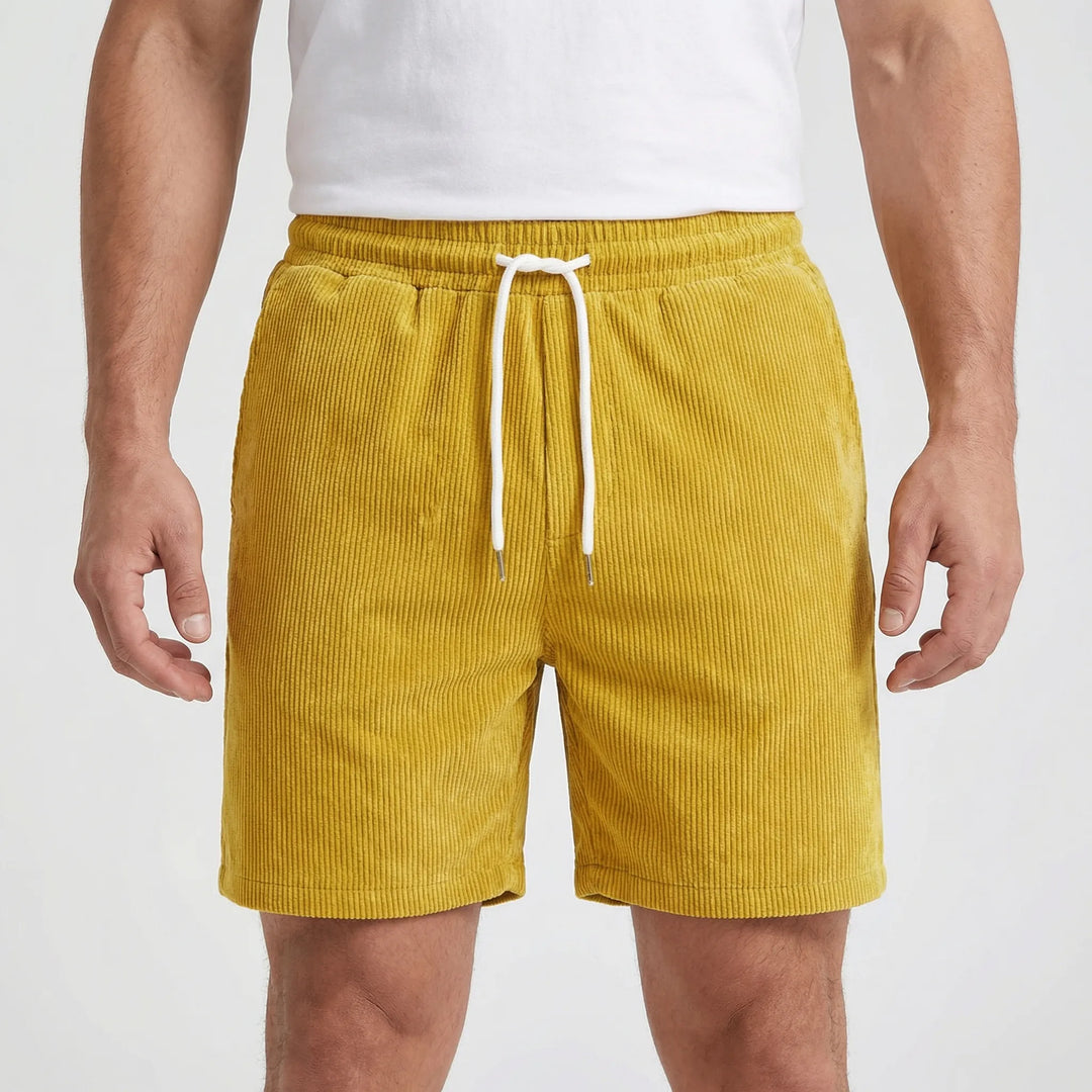Ribvelo - Ribbed Texture Casual Men's Shorts
