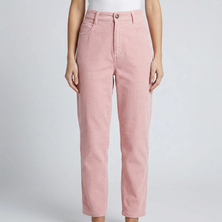 Ridgelle - High-Rise Straight-Leg Corduroy Pants
