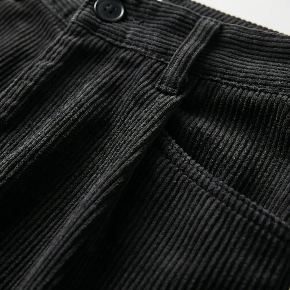 Ridgelle - High-Rise Straight-Leg Corduroy Pants