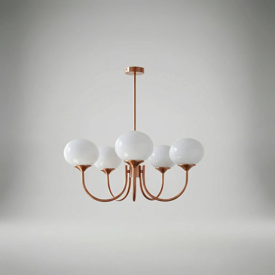 Rosaveil - Multi-Arm Globe Shade Ceiling Chandelier