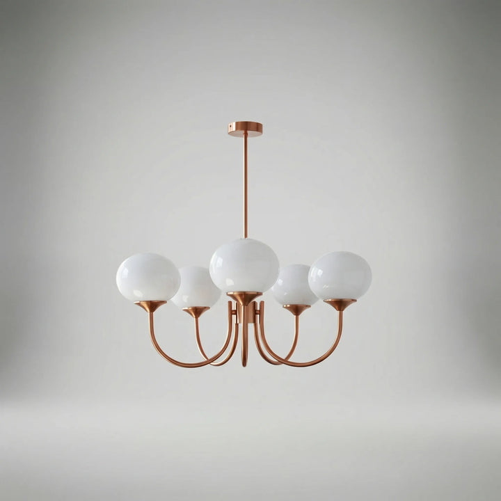 Rosaveil - Multi-Arm Globe Shade Ceiling Chandelier