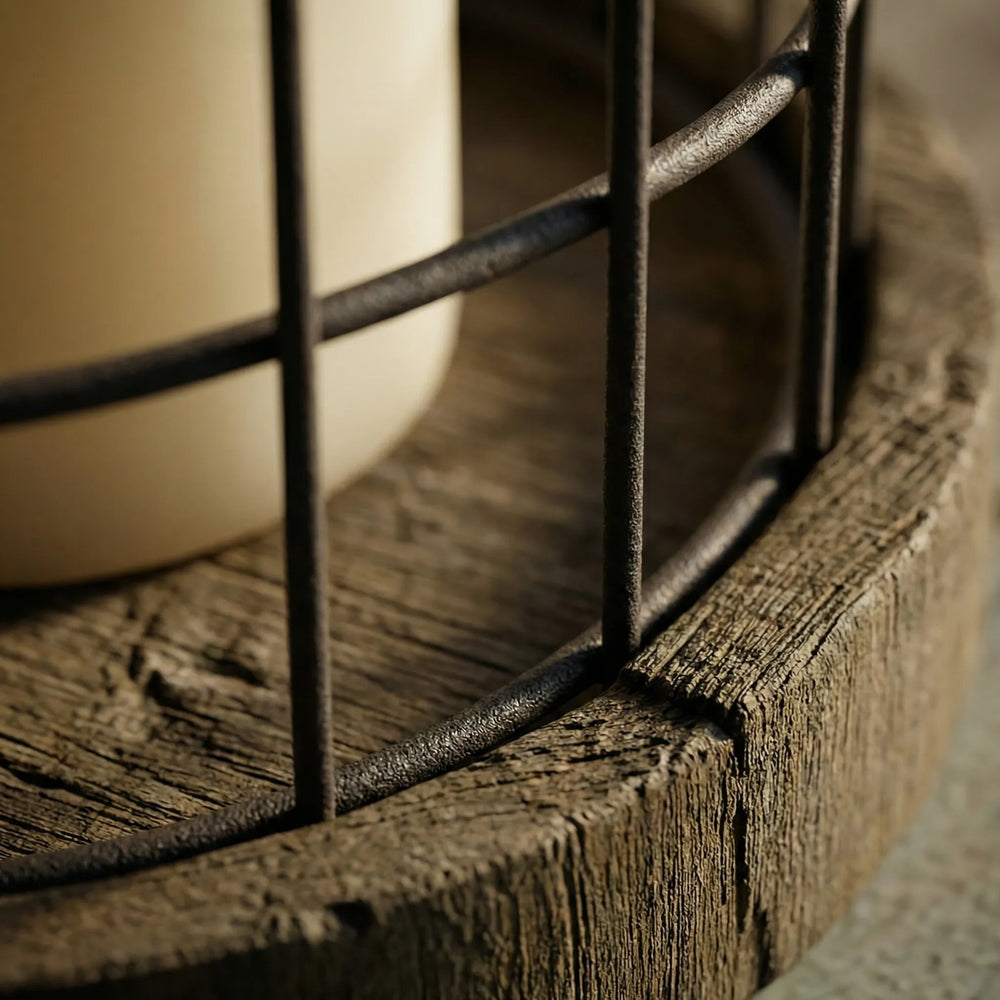 Rusticage - Rustic Wire Cage Candle Lantern Set