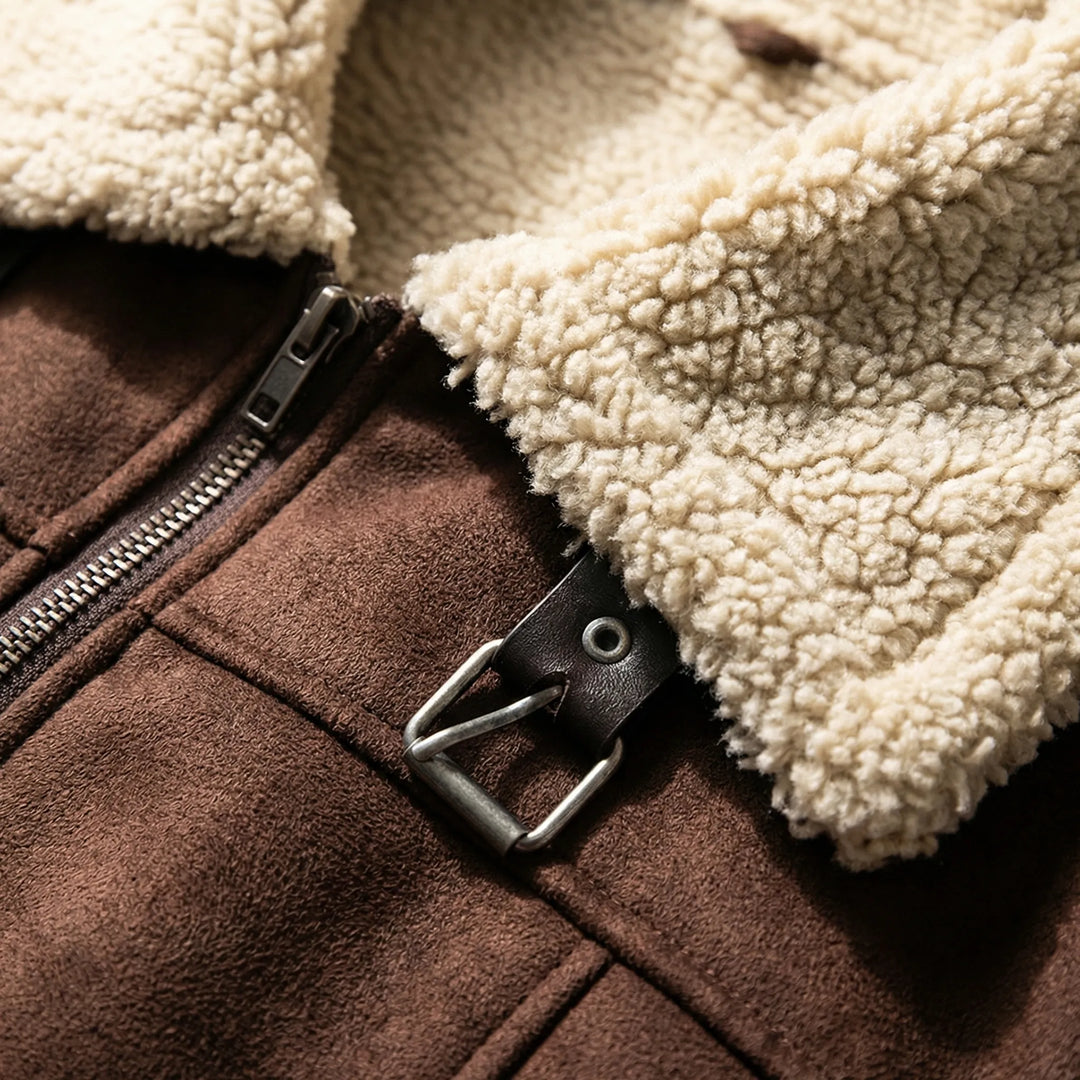 Ruvarka - Sherpa-Lined Zip-Up Men's Jacket