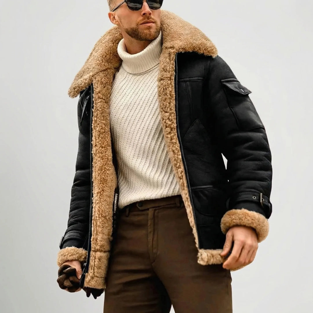 Ruvarka - Sherpa-Lined Zip-Up Men's Jacket