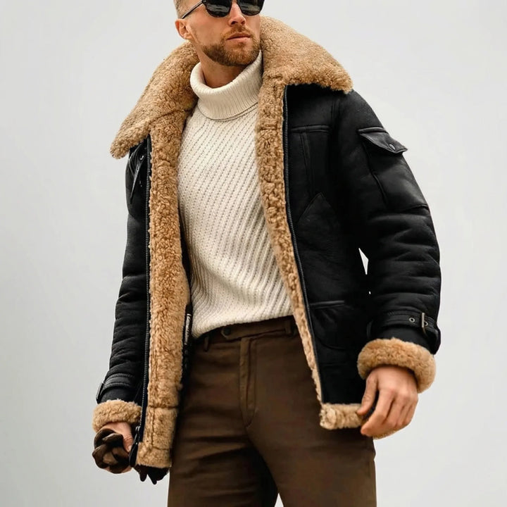 Ruvarka - Sherpa-Lined Zip-Up Men's Jacket