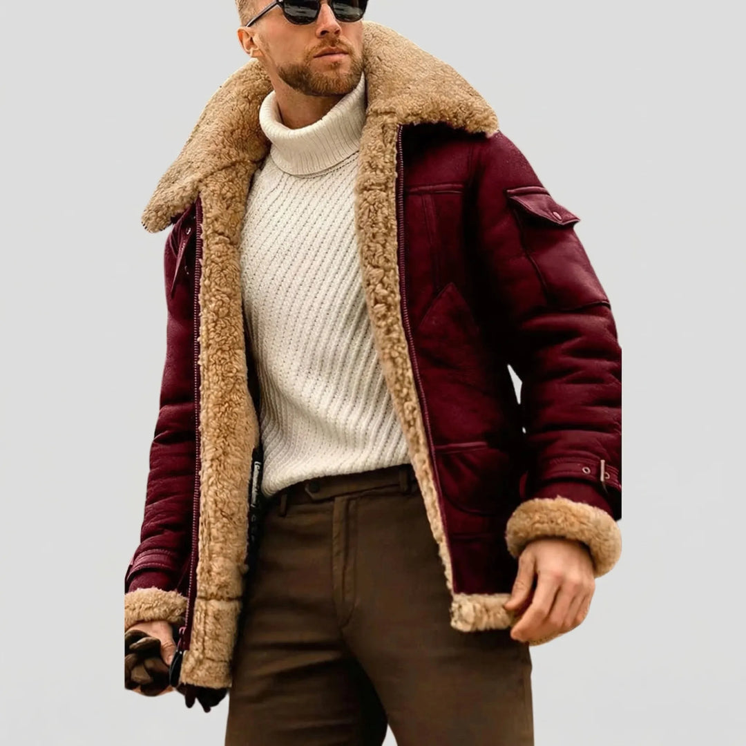 Ruvarka - Sherpa-Lined Zip-Up Men's Jacket