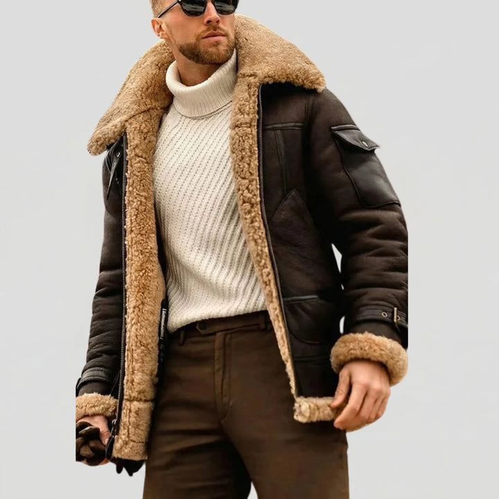 Ruvarka - Sherpa-Lined Zip-Up Men's Jacket