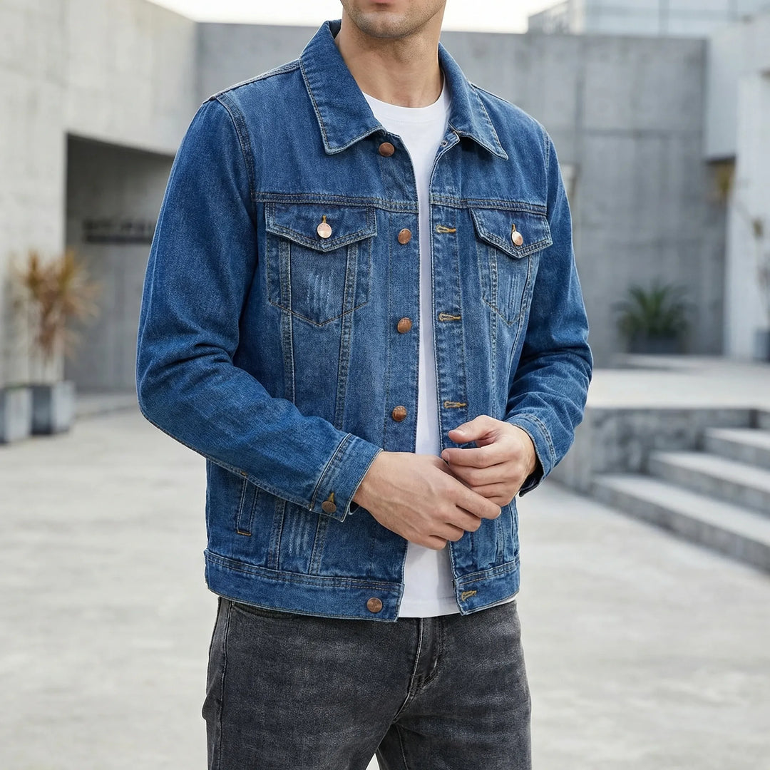 Ruveko - Classic Button-Front Denim Jacket