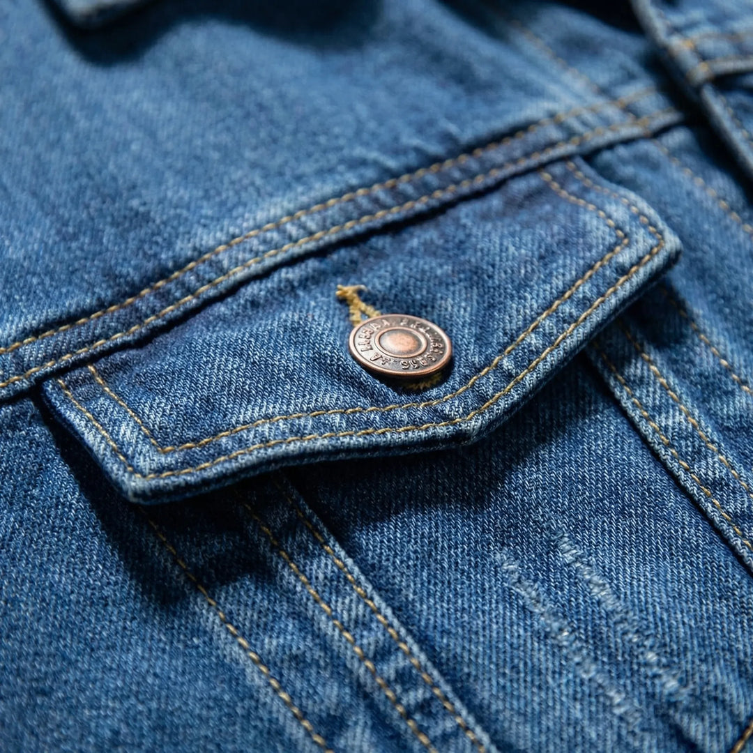 Ruveko - Classic Button-Front Denim Jacket