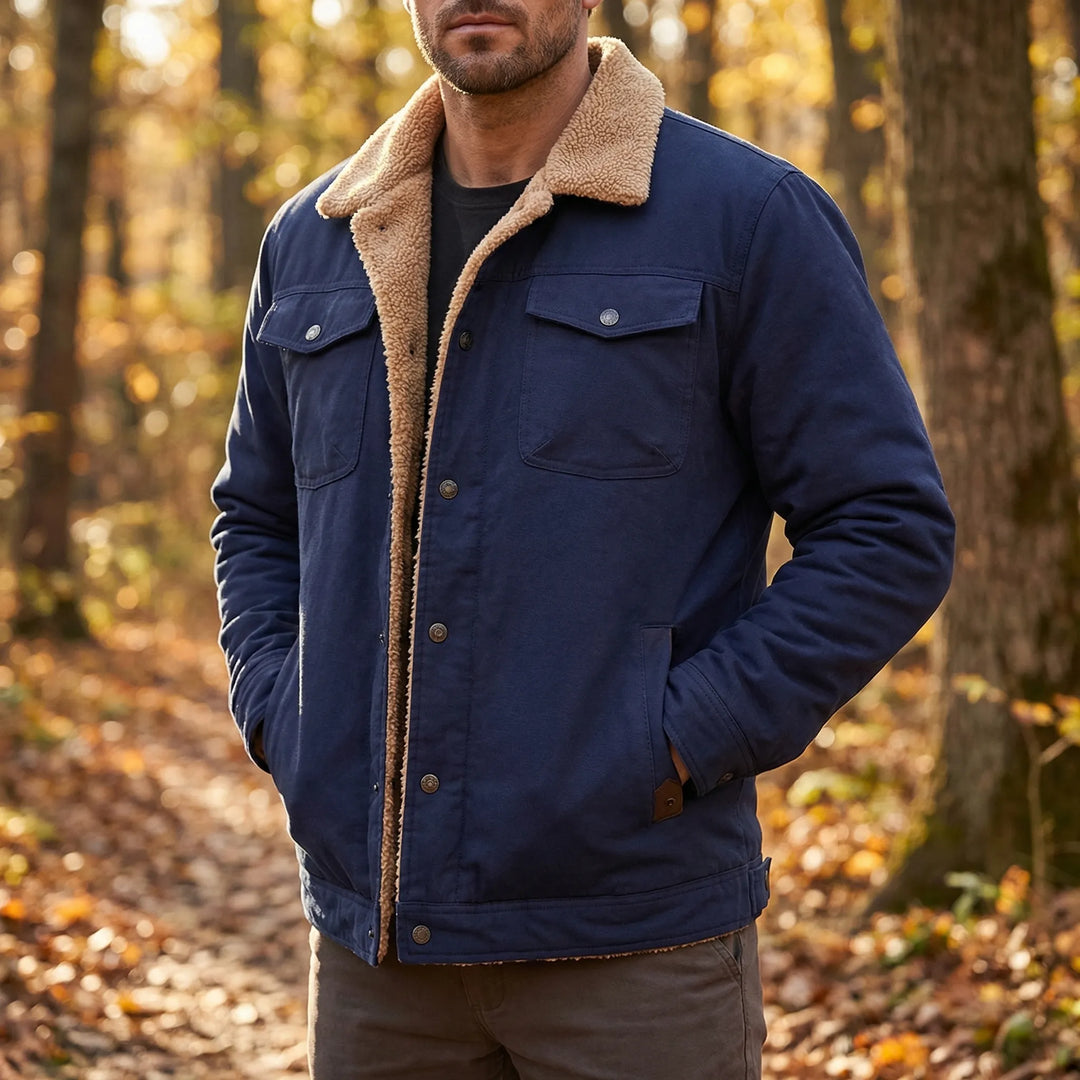 Ruxton - Sherpa-Lined Button-Front Men's Jacket